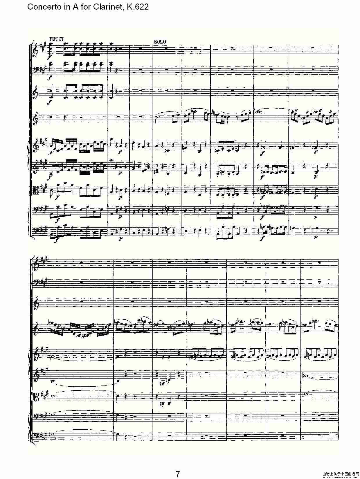 Concerto in A for Clarinet, K.622（A调单簧管协奏曲, K.62）