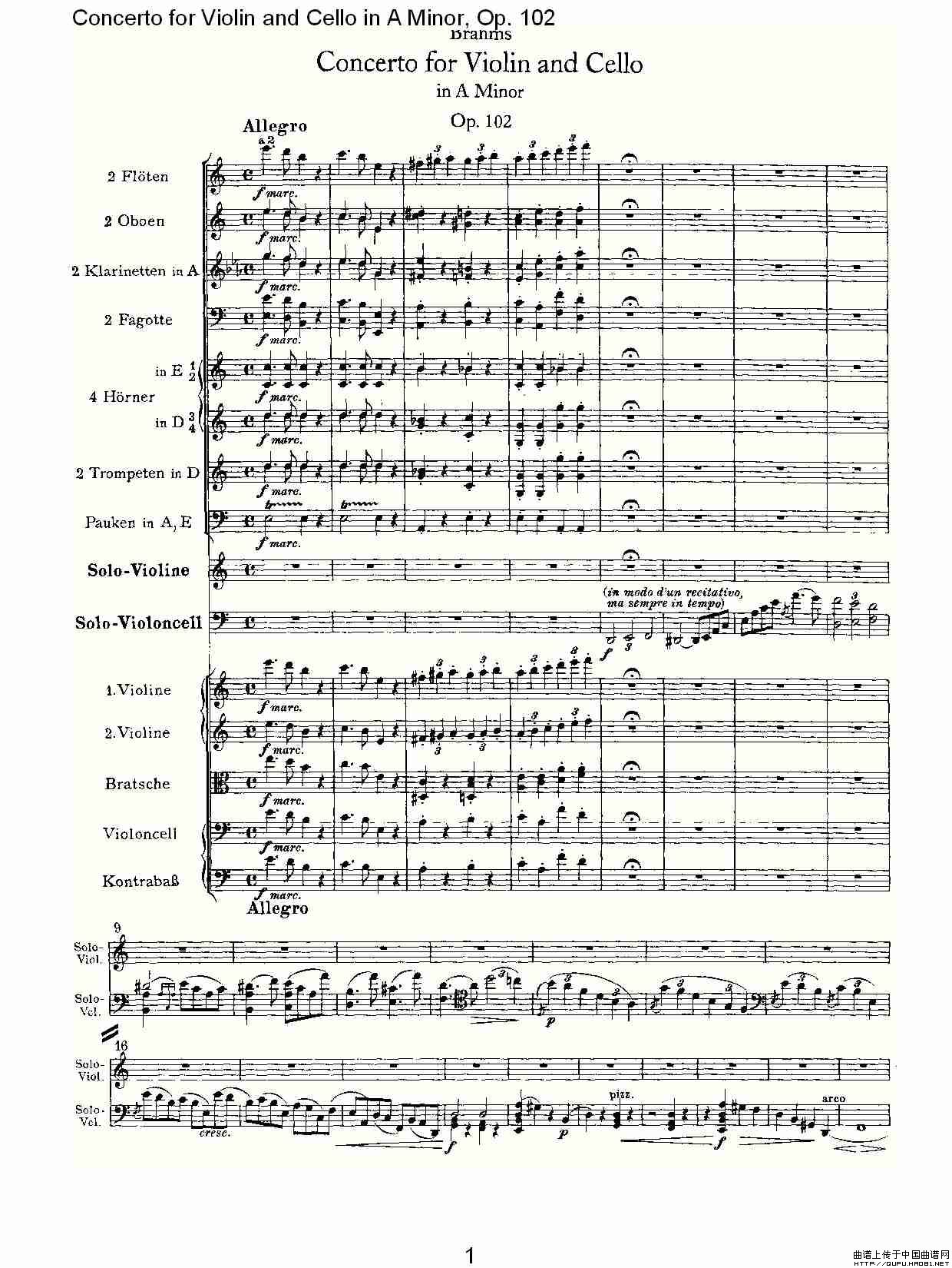 午夜福利专区在线视频 A小调小提琴与大提琴协奏曲, Op.102第一乐章