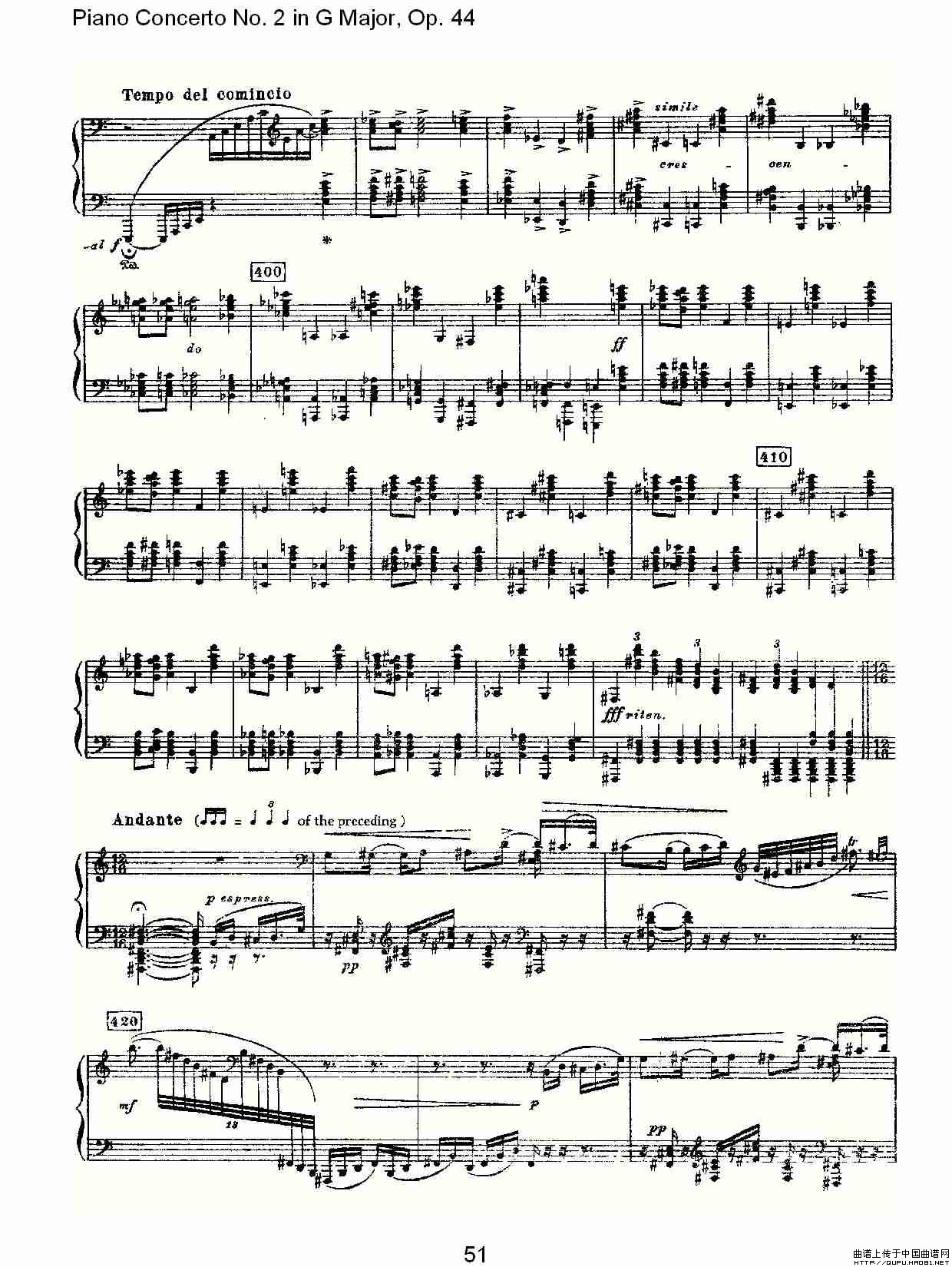 五十路の完熟豊満无码 G大调第二钢琴协奏曲, Op.44第一乐章（二）
