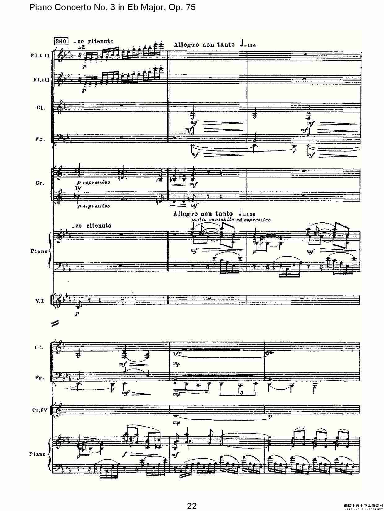 Piano Concerto No.3 in Eb Major, Op.75（Eb大调第三钢琴协奏）