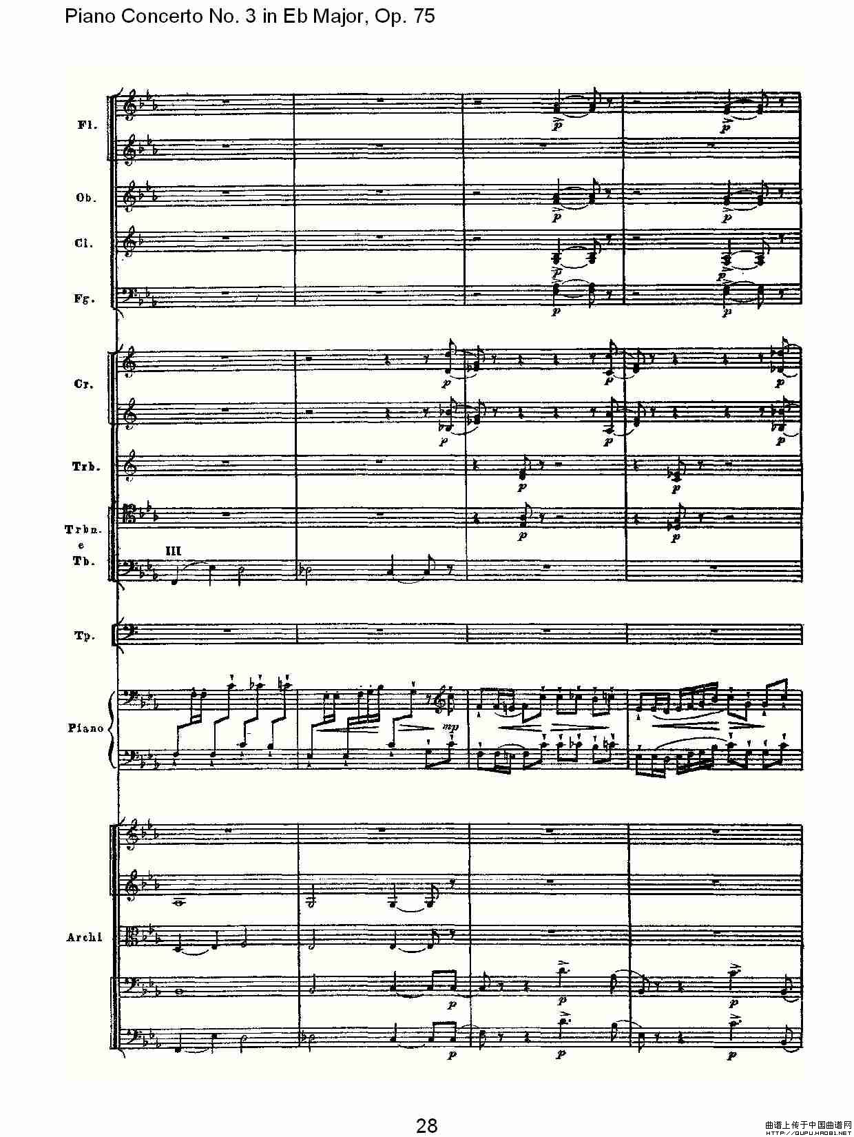 Piano Concerto No.3 in Eb Major, Op.75（Eb大调第三钢琴协奏）
