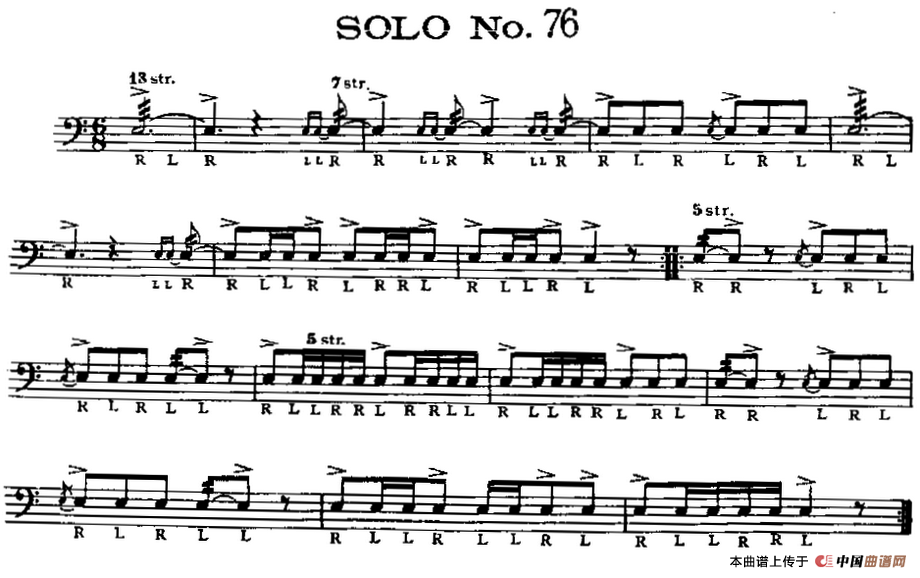 五十路の完熟豊満无码 美国军鼓 SOLO No.76-80（爵士鼓谱）