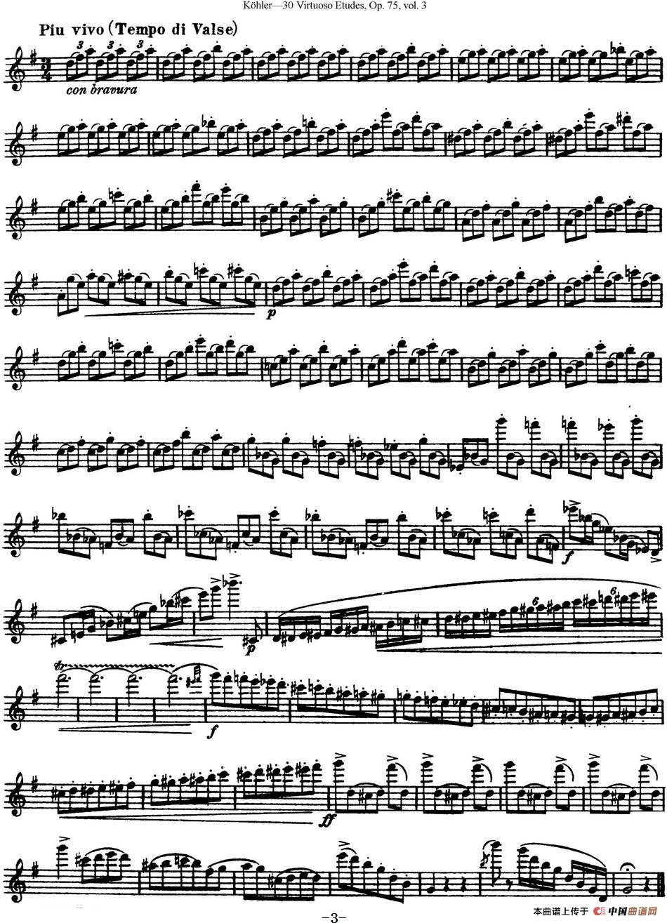 午夜福利专区在线视频 柯勒30首高级长笛练习曲作品75号（NO.30）