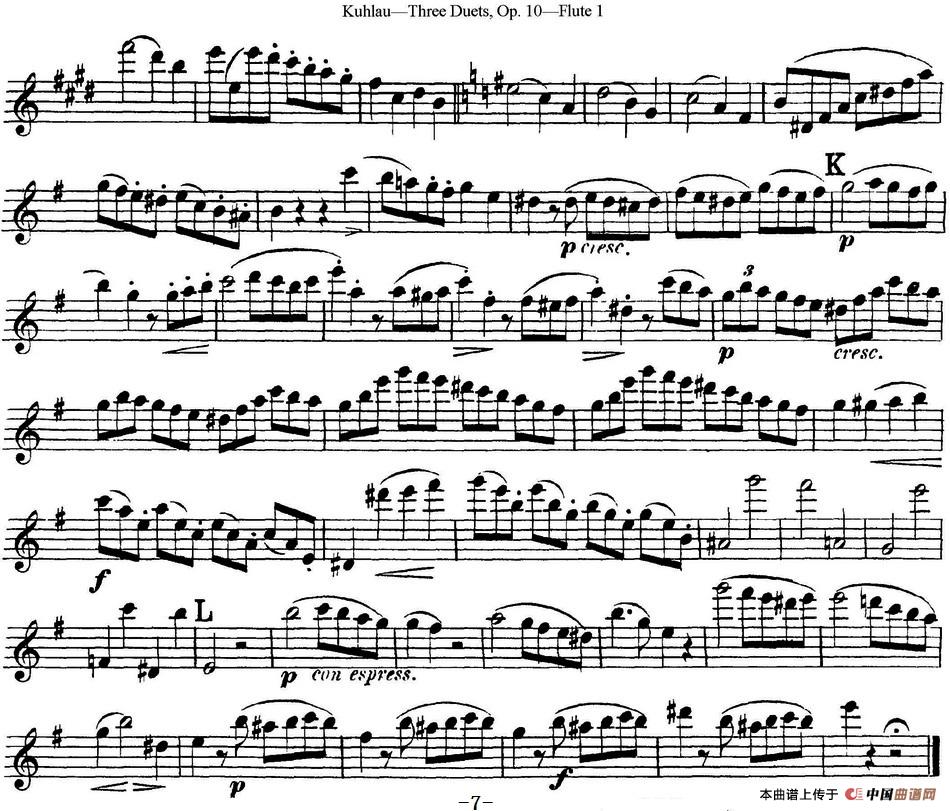 午夜男女自慰在线观看 库劳长笛二重奏练习曲Op.10——Flute 1（No.1）