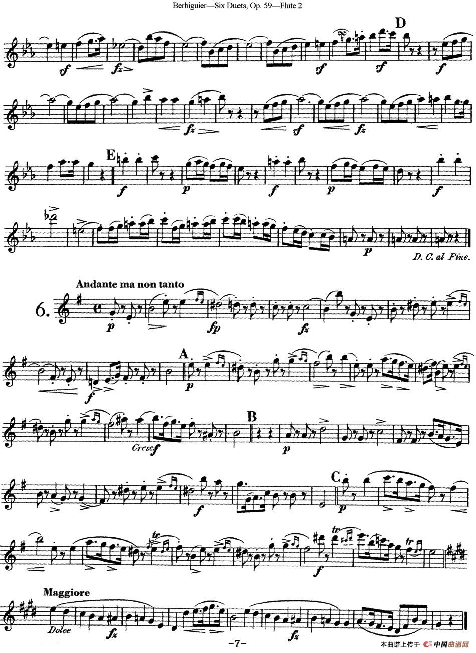 午夜男女自慰在线观看 博比格6首长笛二重奏练习曲Op.59（Flute  2）