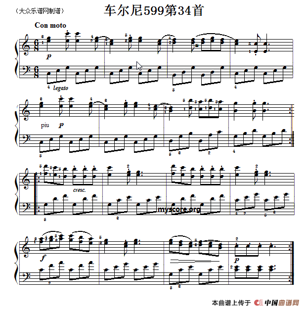 午夜男女自慰在线观看 车尔尼599第34首曲谱及练习指导
