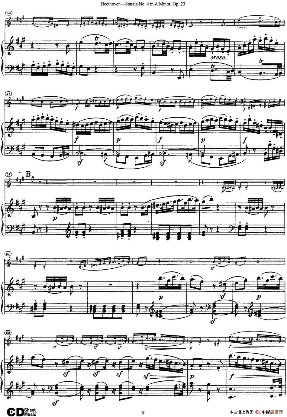 Violin Sonata No.4 in A Minor Op.23（小提琴+钢琴伴奏）
