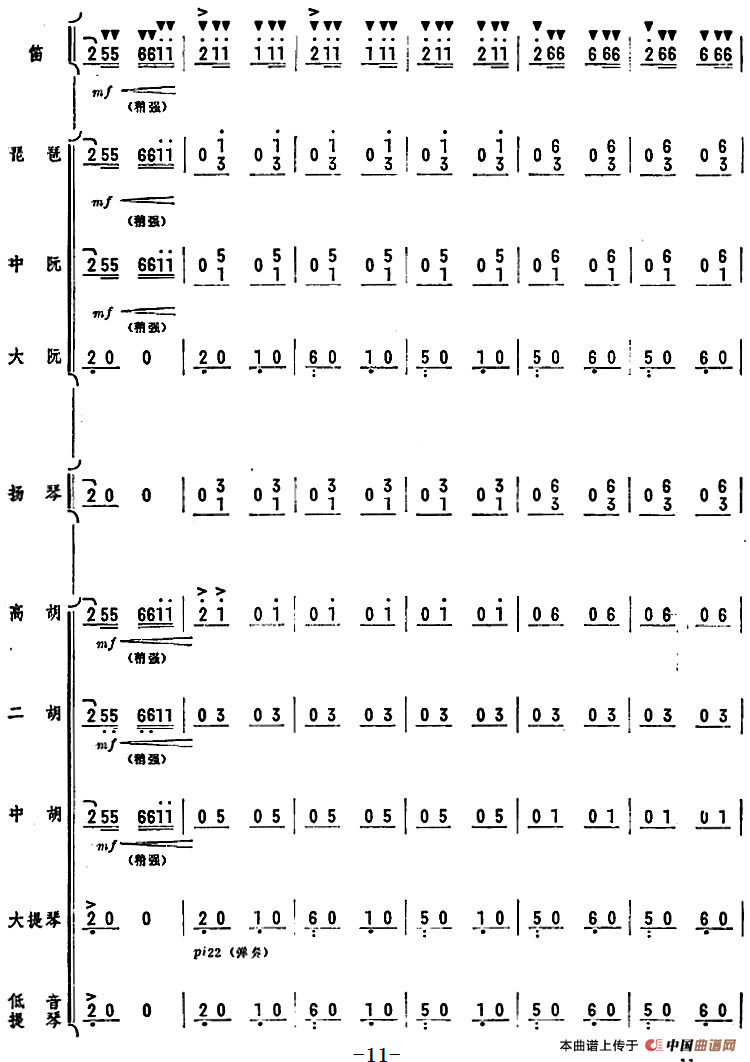 五十路の完熟豊満无码 人民的邮递员（笛子独奏+乐队伴奏曲总谱）