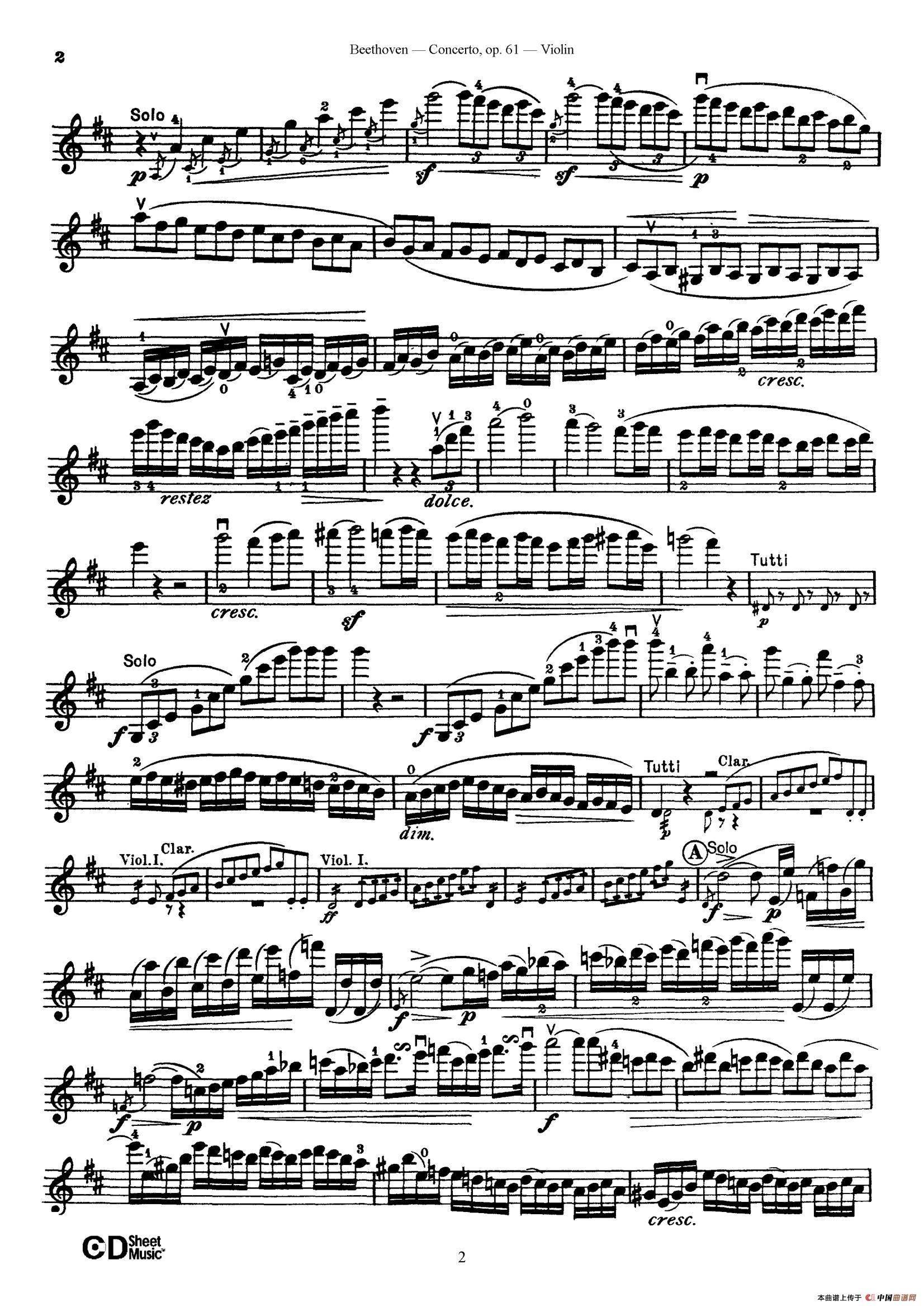 五十路の完熟豊満无码 D大调小提琴协奏曲 Op.61（小提琴与钢琴版）