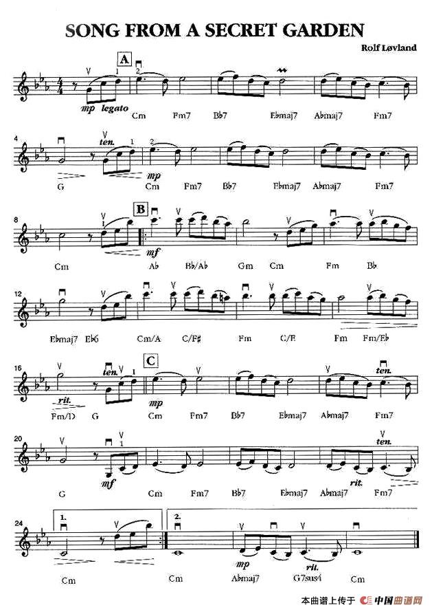 SONG FROM A SECRET GARDEN（神秘花园）
