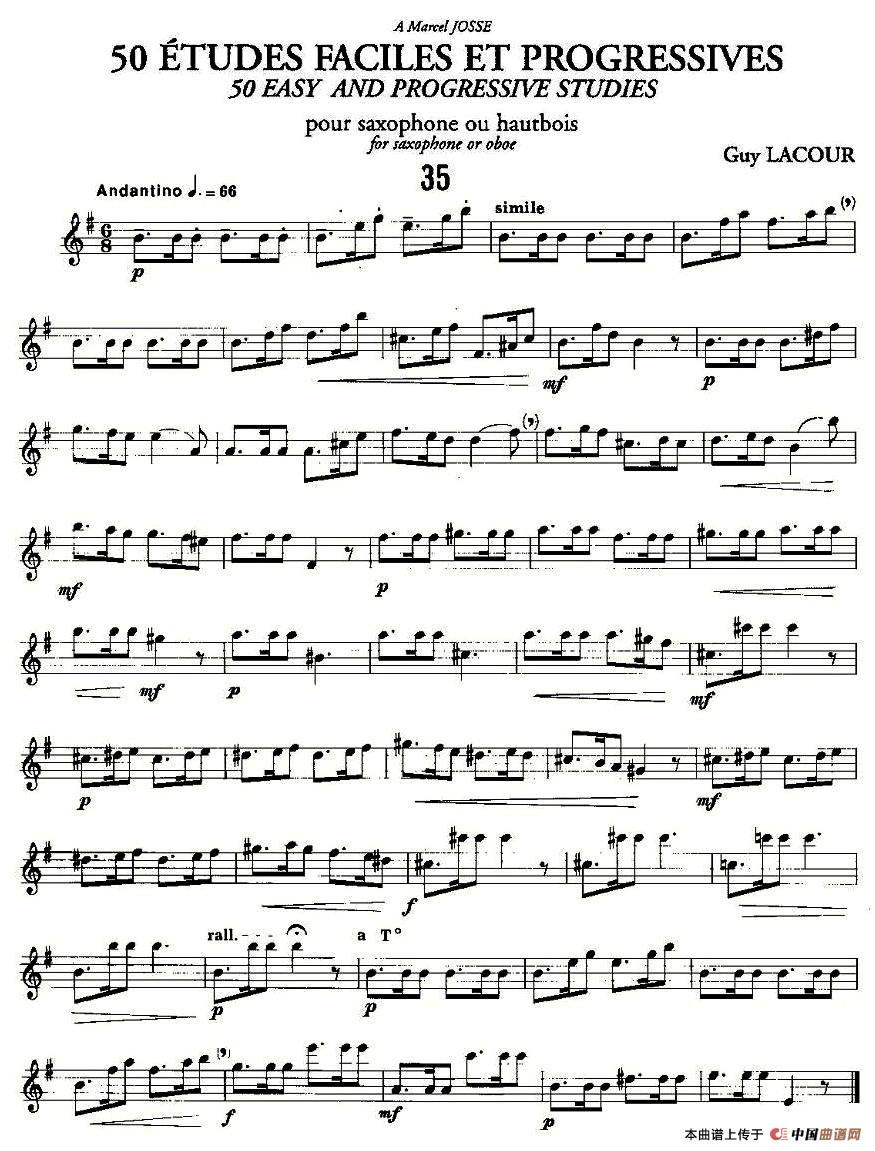 五十路の完熟豊満无码 Guy Lacour 50 首萨克斯练习曲之35